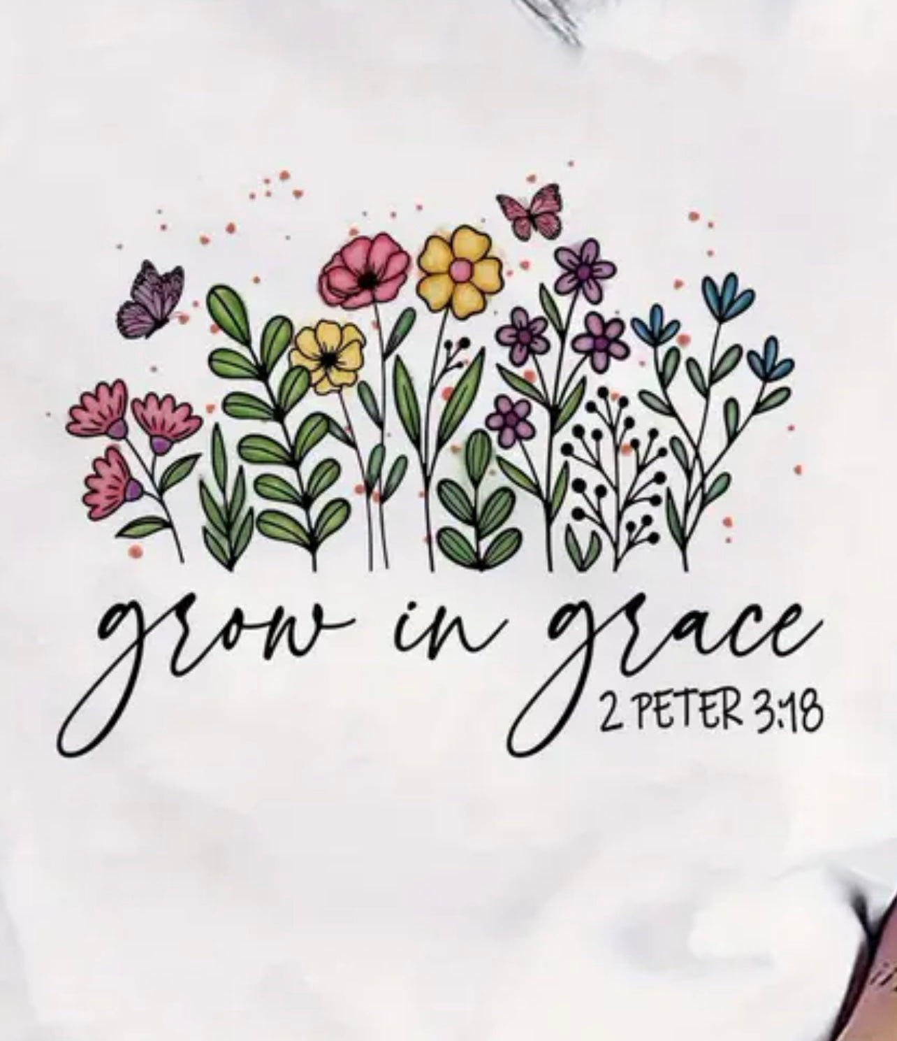 Grow in Grace White T-Shirt