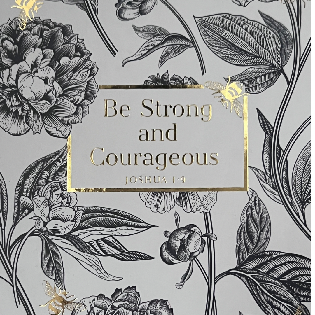 Be strong and Courageous- Gold Queen Bee spiral bound notebook