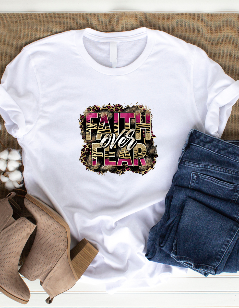 Faith Over Fear White T-Shirt