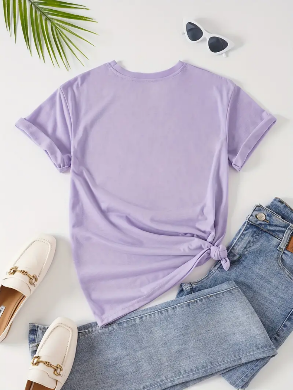 SMILE LILAC- CREW NECK T-SHIRT